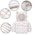 thumbnail image 5 of Godderr Kids Baby Down Outwear 1-7Y Toddler Winter Warm Down Jacket Coat Ears Hoodie Elastic Cuffs Outerwear Printing Down Coat, 5 of 7