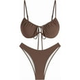 thumbnail image 5 of Women High Cut Bikini Sets String Sexy Swimsuit Two Piece Underwire Bathing Suit Brazilian Cheeky Cut Out Cute Swimwear, 5 of 8