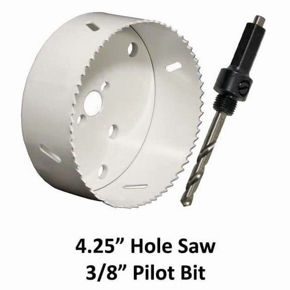 Electriduct TL-HOLESAW-425 4.25 in. Bi-Metal Hole Saws with 0.375 in. Pilot Bit