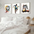 thumbnail image 2 of Set of 3 Soccer Wall Art Football Art Posters Prints, Soccer Art Prints, Soccer Prints, Modern Minimalism Bedroom Decor, Football Lover Room Decor, Soccer Gifts, No Frame, 2 of 4