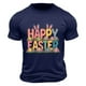 thumbnail image 1 of Camisa Casual de Cuello de la Tripulación de la Impresión de Pascua de Manga Corta de Verano Top Ligero de Poliéster para los Hombres, Camiseta de Manga Corta para el Uso Diario de Primavera Verano, 1 of 1
