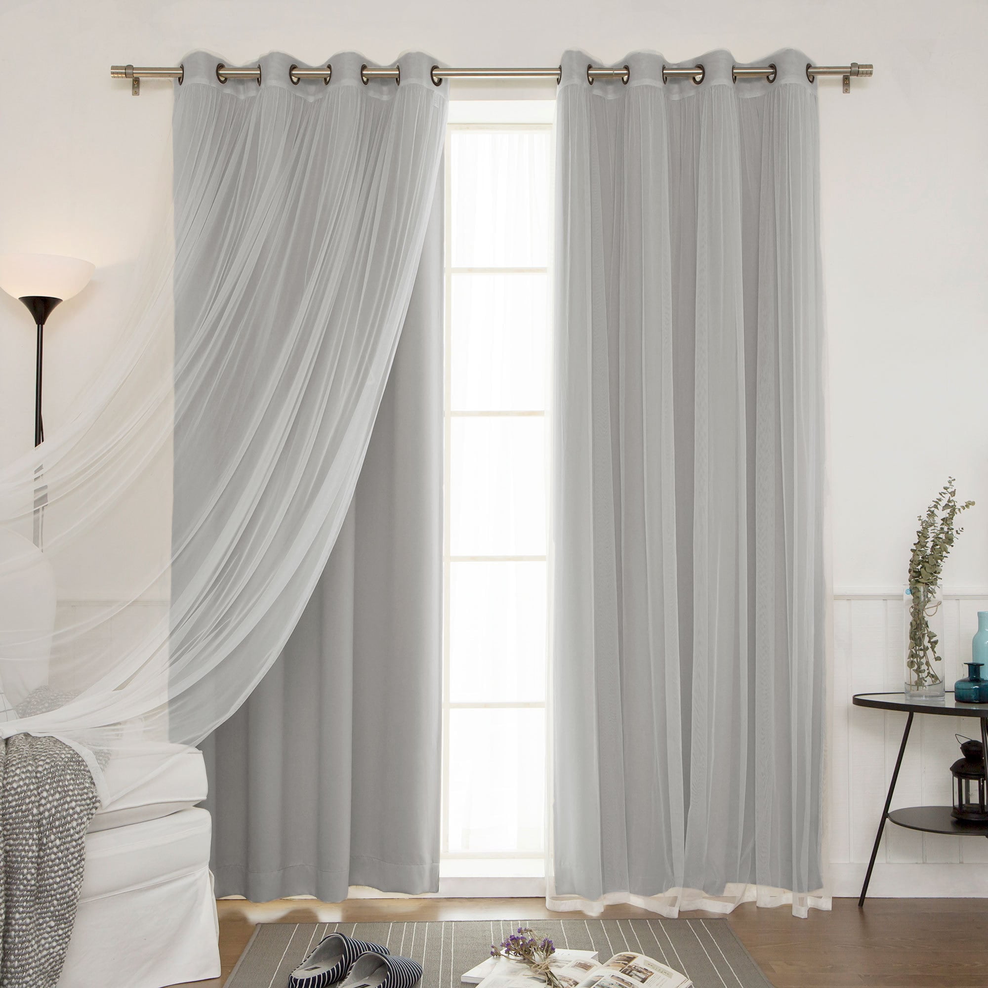 Blackout Curtain Window Summer Shading Screen Cloth Home Bedroom Curtain Set 