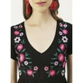 thumbnail image 5 of Moomaya Solid Viscose Short Sleeves Embroidered Dress, Beach Summer Short Dress, 5 of 8