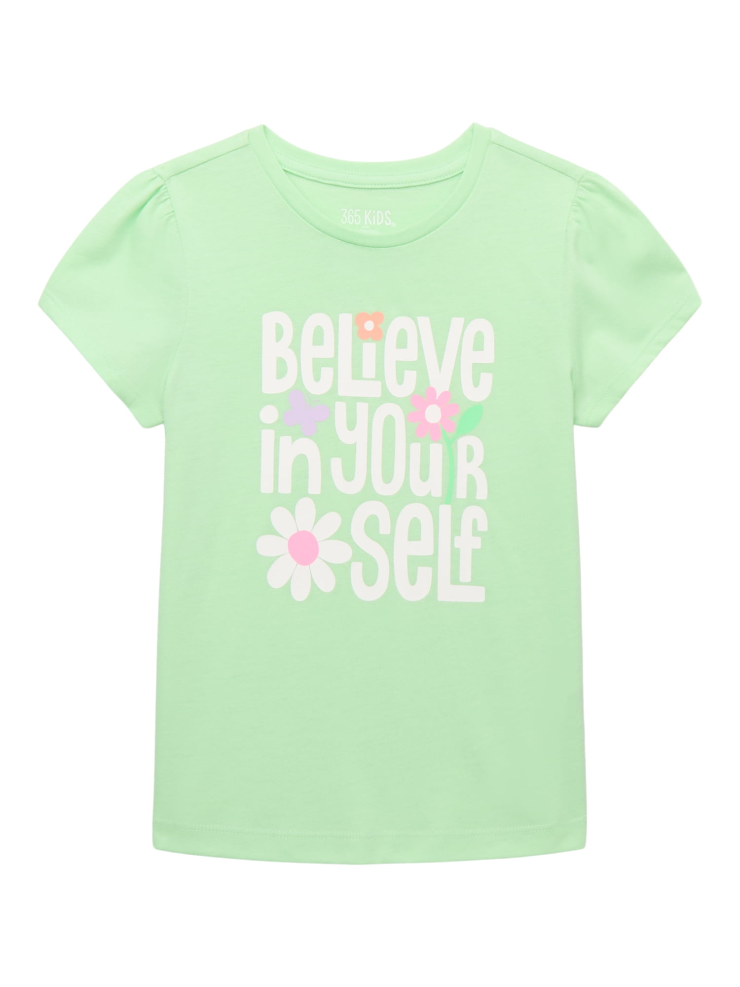 365 Kids by Garanimals Girls Tee and Scooter Skirt Outfit Set, 4-Piece, Sizes 4-10