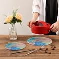 thumbnail image 7 of Marble Texture 2 Pack Pot Holders Trivets, Heat Resistant Hot Pads for Kitchen Table Decoration Trivets for Hot Dishes/Pot/Bowl/Teapot/Kitchen Hot Pads Trivets, 7" + 9.45", 7 of 7