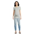 thumbnail image 2 of Time and Tru Maternity Essentials Non Shirred Tee, Sizes S-XXL, 2 of 6