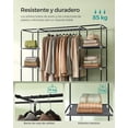 thumbnail image 3 of SONGMICS Armario de Tela, Armario Ropero con Cubierta de Tela no Tejida, 45 x 150 x 175 cm, 12 Compartimentos, Marco de Metal, Armario de Dormitorio, Gris LSF03G, 3 of 8