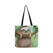 HATIART Sloth Reusable Grocery Bags Grocery Tote Bag Washable Shopping Bags Shoulder Handbag