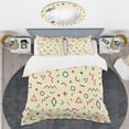 thumbnail image 2 of Designart 'Retro Abstract Pattern Design VI' Mid-Century Modern Duvet Cover Set, 2 of 4