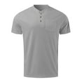 thumbnail image 3 of JTieacloth Mens Male Spring Summer Comfortable Lightweight T Shirt Solid Color Pocket Short Sleeve Top, 3 of 4