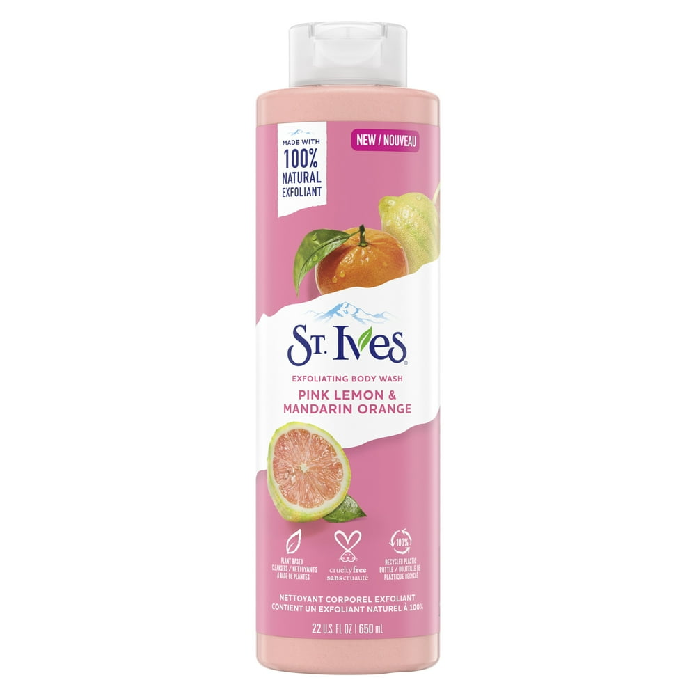 St. Ives Pink Lemon & Mandarin Orange Exfoliating Body Wash 22 oz