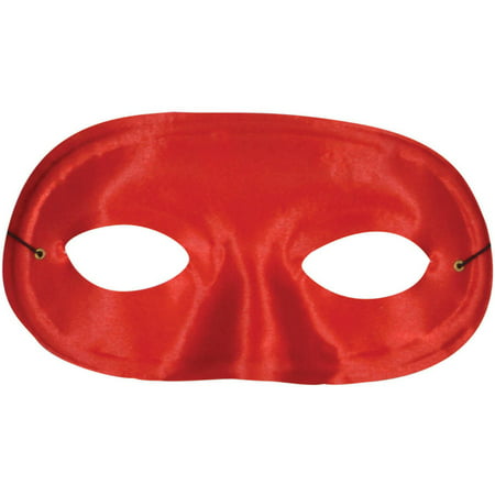 Red Half Domino Mask Adult Halloween Accessory