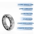 thumbnail image 5 of Unique Bargains 6216 Deep Groove Ball Bearings P0 80x140x26mm Lubricated Bearings Open Type Silver Tone Scooter Skateboard Wheel, 5 of 6