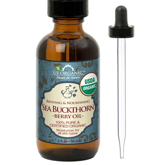 US Organic Sea Buckthorn Oil, 100% Pure Certified USDA Organic, 2 oz