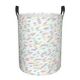 thumbnail image 1 of LNWH Laundry Basket, Small Colored Squares Pattern Foldable Laundry Hamper With Handles Waterproof, Medium Size, 1 of 8