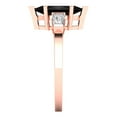thumbnail image 3 of 2 ct Marquise Cut Natural Onyx Three-Stone Engagement Ring for Women in 18K Rose Gold, 3 of 5