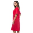 thumbnail image 2 of Just Love Short Sleeve Nightgown Sleep Dress for Women (Red - I Woke Up Like This, 1X), 2 of 3