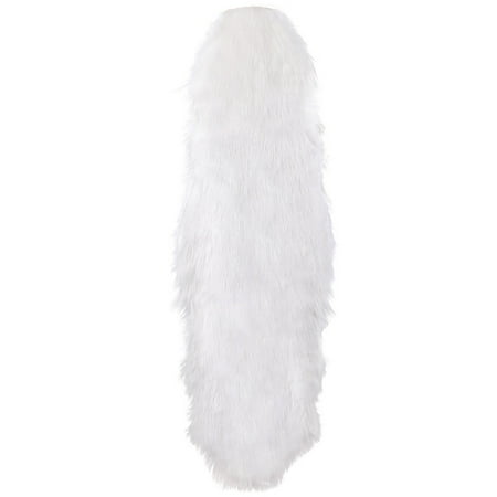 Deluxe Soft Faux Sheepskin Fur Series Decorative Indoor Area Rug 2 x 6 Feet, white, 1
