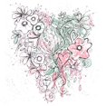 thumbnail image 3 of Krinlox 12x12 Black Modern Framed Museum Art Print Titled - Blooming Heart II, 3 of 5