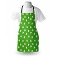 thumbnail image 3 of Irish Apron Old Fashioned Polka Dots Backdrop with Cultural Flowers Clovers Retro Classic, Unisex Kitchen Bib Apron with Adjustable Neck for Cooking Baking Gardening, Lime Green White, by Ambesonne, 3 of 3