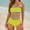 Yellow, variant on QUNYINEY Vintage Swimsuits for Women 2025 Strapless Bikinis Bathing Suit High Waisted Two Piece Swimsuit Sets