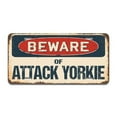 thumbnail image 1 of SignMission A-LP-04-196 Aluminum License Plate - Beware of Attack Yorkie, 1 of 1