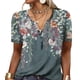 thumbnail image 1 of Camiseta estampada para mujer, camiseta de verano con cuello abotonado para mujer, jersey de verano para mujer con cuello abotonado de mayor durabilidad, 1 of 5