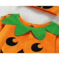 thumbnail image 4 of Baby Boy Girl Halloween 3 Pcs Clothes Set Orange Pumpkin Face Pattern Romper Cap and Slipper Socks Sets, 4 of 6