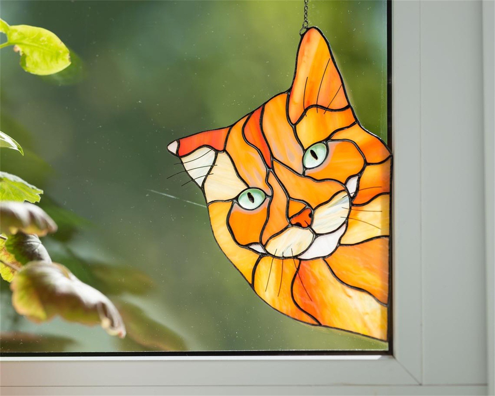 Home Decorations Personalized Stained Glass Cat Suncatcher Unique Cat Lover Gift For Mom Gift Walmart Com