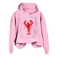 thumbnail image 2 of MuXiKeJi Clothes Hoodies For Women Lobster Drawstring Pocket Hoodie Fall Long Sleeve Hooded Sweatshirt Holiday Activewear, 2 of 4