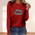 thumbnail image 2 of Ruimatai Women's Casual Long Sleeve T-Shirt Soft Breathable Crewneck Pullover Fashion Printed Top for Home Daily Wear S-3XL, 2 of 4