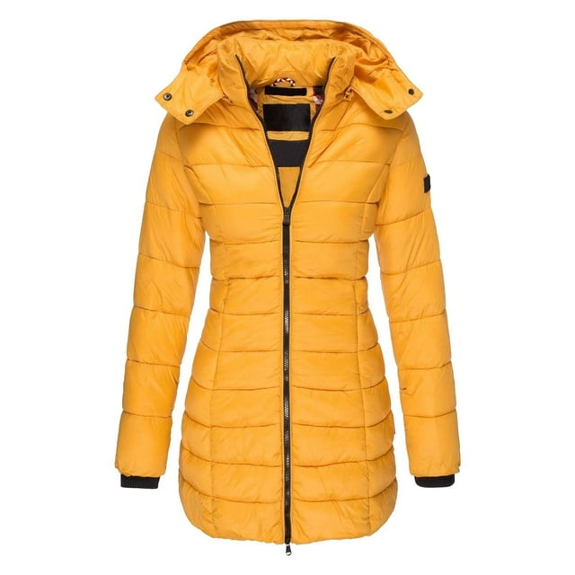 2025 Manteau pour Femmes Uni Décontracté Grande Taille Vêtements pour Femmes Chaud Veste Matelassée en Coton Veste Coalition Longue Coupe Ajustée Coton Fermeture Éclair Doudoune Matelassée