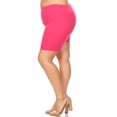 thumbnail image 3 of MOA COLLECTION Women's Plus Size Bodycon Stretch Biker Shorts with High Waisted Fit, 3 of 5