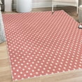 thumbnail image 1 of Polka Dots Decorative Rug, Tiny Little Retro Circles Vintage Style Geometric Round Motifs Composition, Quality Carpet for Bedroom Dorm and Living Room, 6 Sizes, Pale Ruby, by Ambesonne, 1 of 4
