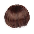 thumbnail image 2 of YiFudd Natural Wigs, Braid Hairband Synthetic Bangs Heat Bangs Hair Extensions For Lady, 2 of 4