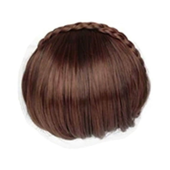Beauty Clearance Under $15 Braid Hairband Synthetic Bangs Heat Bangs Hair Extensions For Lady A