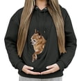 thumbnail image 5 of CCRFTGI Cat Pouch Hoodies for Men Cozy Soft Kangaroo Puppy Kitten Holder Hoodie Fleece Pet Hoodie Carrier Wearable Dog Carrying Sweatshirt Dark Gray M, 5 of 6