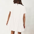 thumbnail image 5 of WILLBEST Vestido Mezclilla Para Mujer Robes Plissées Mignonnes pour Femmes Patchwork Décontracté Manches Courtes Hauts Amples Robe Mini Surdimensionnée, 5 of 5