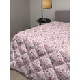 thumbnail image 2 of Love Down Alternative Comforter, Wave Floral Heart Summer Swirl Illustration Flourishes Foliage Classical, Microfiber Quilt for All Season, 5 Sizes, Eggshell Vermilion Black, by Ambesonne, 2 of 3