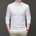 thumbnail image 4 of Pull à Manches Longues Col Mi-Haut Automne Hiver pour Hommes Coréen Simple Décontracté Polyvalent Tendance Fil à Vis Haut Tricoté Slim, 4 of 5