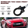 thumbnail image 3 of Xotic Tech Front Track Racing CNC Aluminum Black Tow Hook JDM Compatible with Nissan GTR 350Z 370Z Infiniti Q50 Q60, 3 of 8