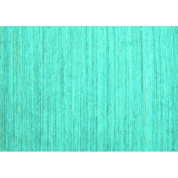 Ahgly Company Indoor Rectangle Abstract Turquoise Blue Contemporary Area Rugs, 8' x 10'