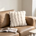 thumbnail image 6 of Dvumao Corduroy Pillow Cover 17.7x17.7 In Polyester for Sofa Couch Wave Faux Throw Pillow Cover, 6 of 7