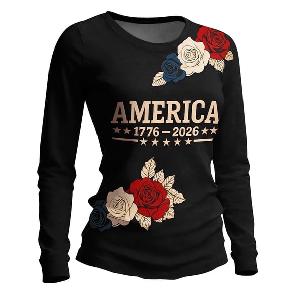Womens Shirts Summer 250Th Anniversary Usa for Women 1776 2026 Patriotic American Flag V Neck T July 4Th Graphic Tee 250 Anniversary Usa Shirt Women Black L