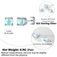 thumbnail image 6 of Silvora Sterling Silver Moonstone Earrings 4mm Round Earring Studs Women Hypoallergenic Earrings for Sensitive Ears Birthday Christmas Jewelry Gift, 6 of 8