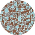 thumbnail image 1 of Ahgly Tapis Rond Lavable en Machine Intérieur Transitionnel Rouge Châtaigne, 7 Pieds Rond, 1 of 7