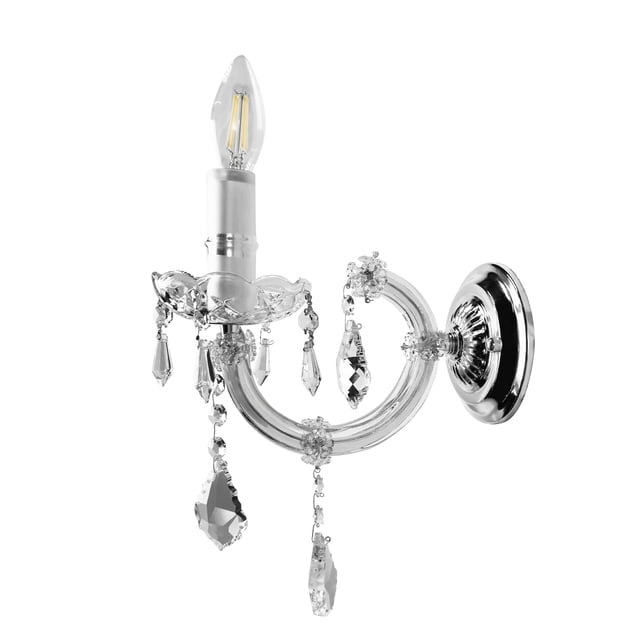 Lámpara de Pared en Cristal Cortado María Theresa de 1 Luz Gamalux MA THERESA CLASICO