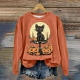 thumbnail image 2 of Futezty Halloween Sweatshirts for Women Plus Size Long Sleeve Cute Graphic Pullover Top 2025 Fall Fashion Shirt Clothes, 2 of 7