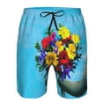 thumbnail image 4 of Naloa Elephant Trunk Couple Flowers Men's Beach Shorts, Surfing shorts, Swim trunks, Quick Dry Swim Trunks for Surfing Beach Fun - Small, 4 of 9