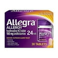 thumbnail image 2 of Allegra Adult 24Hr Non-Drowsy Antihistamine, 30 Tablets, Fast-Acting Allergy Symptom Relief, 180 Mg, 4-Pack, 2 of 2